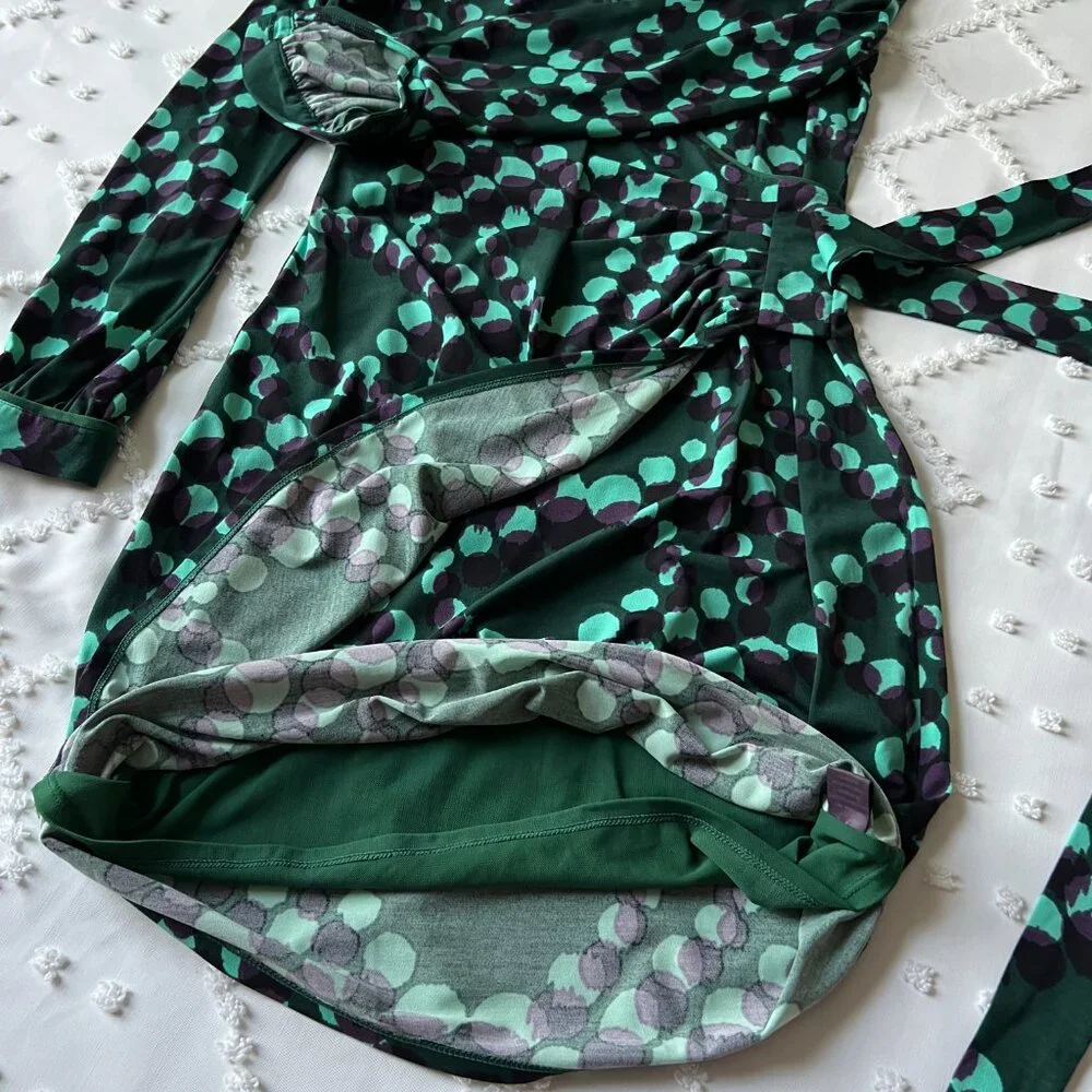 Hale Bob Faux Long-sleeved wrap dress Size Small - Picture 12 of 16